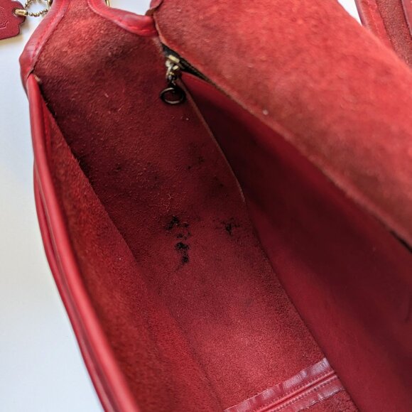 Vintage Coach NYC Small Shoulder Bag 9530 Red Larger Variation - Picture 16 of 16